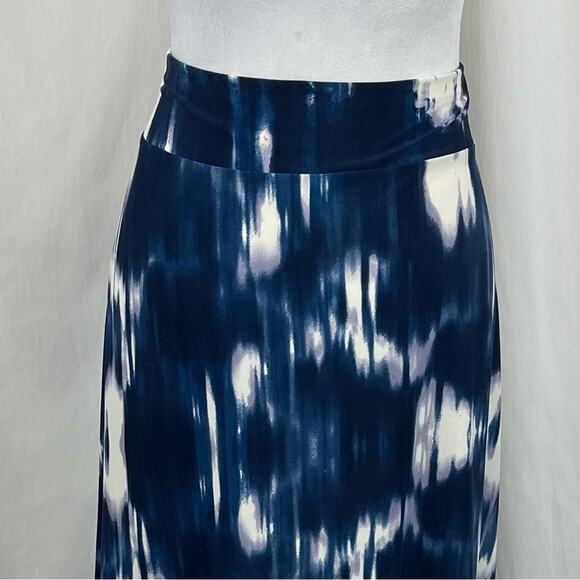 Valerie Stevens Navy Pink Boho Vacation Beach Tie Dye Maxi Skirt NWOT Size S - Picture 5 of 10